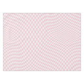 Wavy Checkered Pastel Pink Checkerboard Pattern Tafelkleed (Voorkant (Horizontaal))