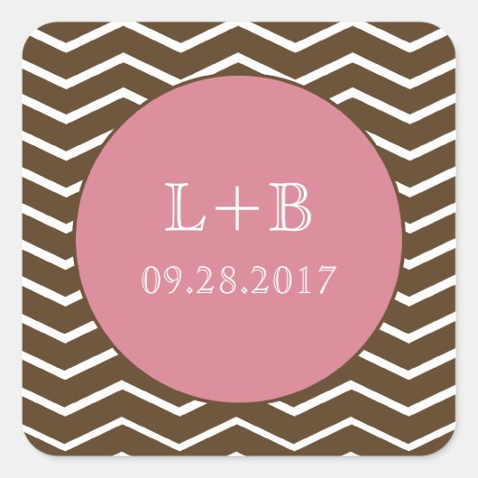 Wavy Chic Party Sticker (roze) (Voorkant)