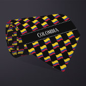 Wavy Colombia Vlag Patroon Stropdas