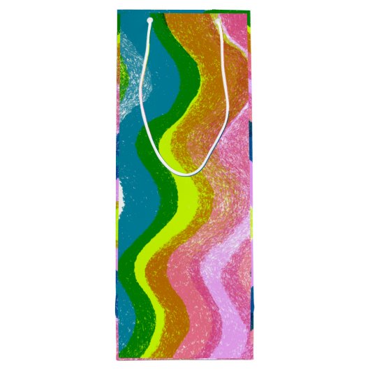 Wavy Colors Wijn Cadeautas (Achterkant)