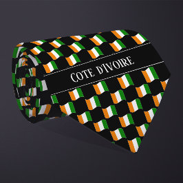 Wavy Cote d'Ivoire Vlag Patroon Stropdas