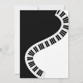 Wavy Curved Piano Keys Bachelorette Party Kaart (Achterkant)