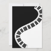 Wavy Curved Piano Keys Birthday Kaart (Achterkant)