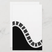 Wavy Curved Piano Keys Briefpapier (Voorkant / Achterkant)