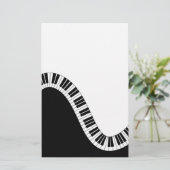 Wavy Curved Piano Keys Briefpapier (Staand voorkant)