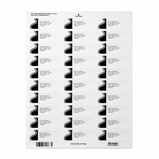Wavy Curved Piano Keys Etiket (Full Sheet)