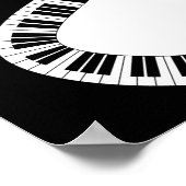 Wavy Curved Piano Keys Poster (Hoek)