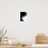 Wavy Curved Piano Keys Poster (Keuken)