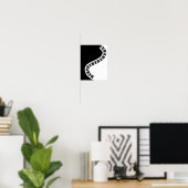 Wavy Curved Piano Keys Poster (Thuiskantoor)