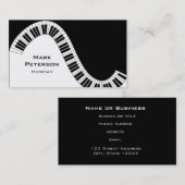 Wavy Curved Piano Keys Visitekaartje (Voorkant / Achterkant)