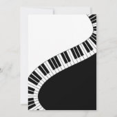 Wavy Curved Piano Keys Vrijgezellenfeest Kaart (Achterkant)