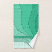 Wavy curves Groen Handdoek (Handdoek)