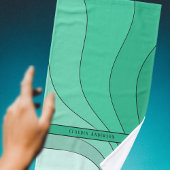 Wavy curves Groen Handdoek