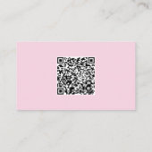 Wavy Curvy Pink Red Baby shower Registry QR-code Informatiekaartje (Achterkant)