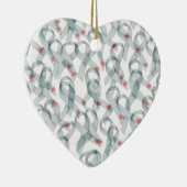 WAVY DIABETES RIBBONS KERAMISCH ORNAMENT (Rechts)