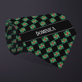 Wavy Dominica-vlagpatroon Stropdas