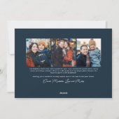 Wavy edge lijst leuke marine kerstfoto feestdagenkaart (Achterkant)