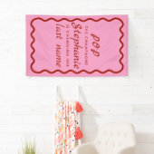 Wavy Edge Pink en Red Pop de Champagne Spandoek (Insitu)