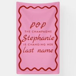 Wavy Edge Pink en Red Pop de Champagne Spandoek
