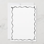 Wavy Engagement Announcement wedding Kaart (Achterkant)