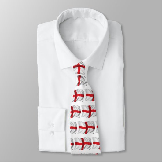 Wavy England Flag Stropdas (Gebonden)