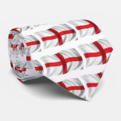 Wavy England Flag Stropdas (Opgerold)