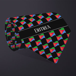 Wavy Eritrea-vlagpatroon Stropdas