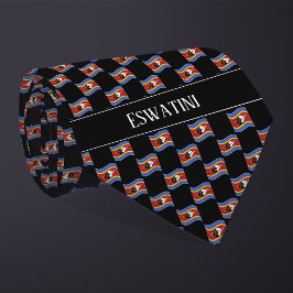 Wavy Eswatini-vlagpatroon Stropdas