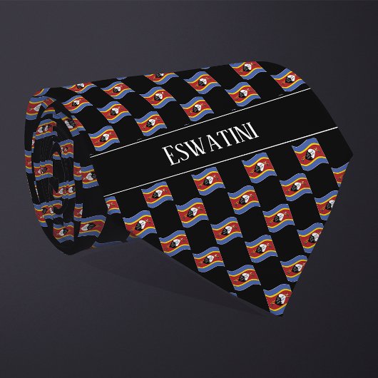 Wavy Eswatini-vlagpatroon Stropdas