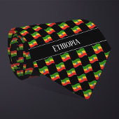 Wavy Ethiopië Vlag patroon Stropdas
