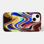 Wavy Fiesta Colors Pattern iPhone Hoesje (Achterkant horizontaal)