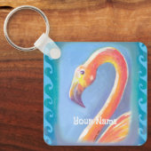 Wavy Flamingo Sleutelhanger (Voorkant)