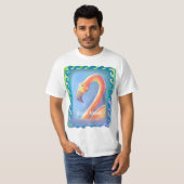 Wavy Flamingo t-shirt (Voorkant volledig)