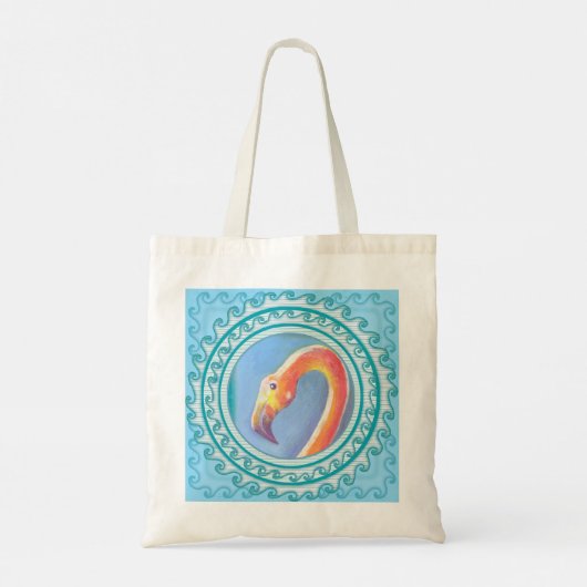 Wavy Flamingo  Tote Bag (Achterkant)