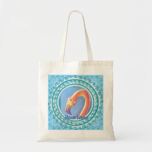 Wavy Flamingo Tote Bag (Voorkant)