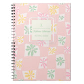 Wavy Floral Check Notitieboek (Voorkant)