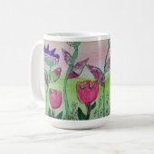 Wavy Flowers Koffiemok (Voorkant links)