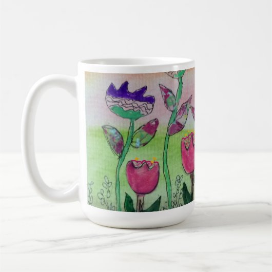 Wavy Flowers Koffiemok (Links)
