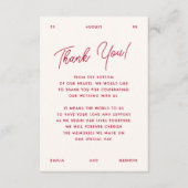 Wavy Frame Retro Photo Funky Wedding Bedankkaart (Voorkant)