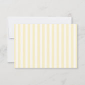 Wavy Frame Soft Yellow Striped Wedding  RSVP Kaartje (Achterkant)