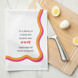 Wavy Frame & Whimsical Quote Theedoek