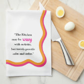Wavy Frame & Whimsical Quote Theedoek (Quarter Fold)