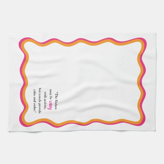 Wavy Frame & Whimsical Quote Theedoek (Horizontaal)