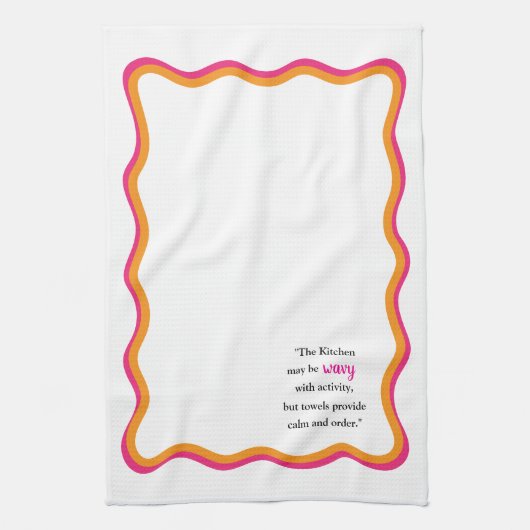 Wavy Frame & Whimsical Quote Theedoek (Verticaal)