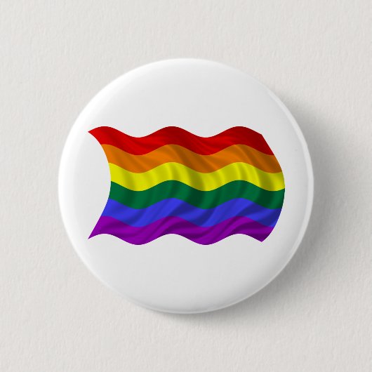Wavy Freedom Flag Ronde Button 5,7 Cm (Voorkant)