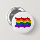 Wavy Freedom Flag Ronde Button 5,7 Cm (Voorkant /achterkant)