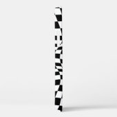 Wavy Gecontroleerd zwart wit checkboard Case-Mate iPhone Case (Achterkant / Rechts)