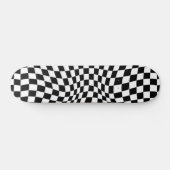 Wavy Gecontroleerd zwart wit checkboard Persoonlijk Skateboard (Horizontaal)