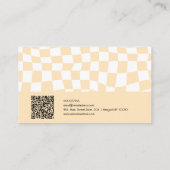Wavy geruit patroon met QR-Visitekaartje Visitekaartje (Achterkant)