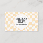 Wavy geruit patroon met QR-Visitekaartje Visitekaartje (Voorkant)